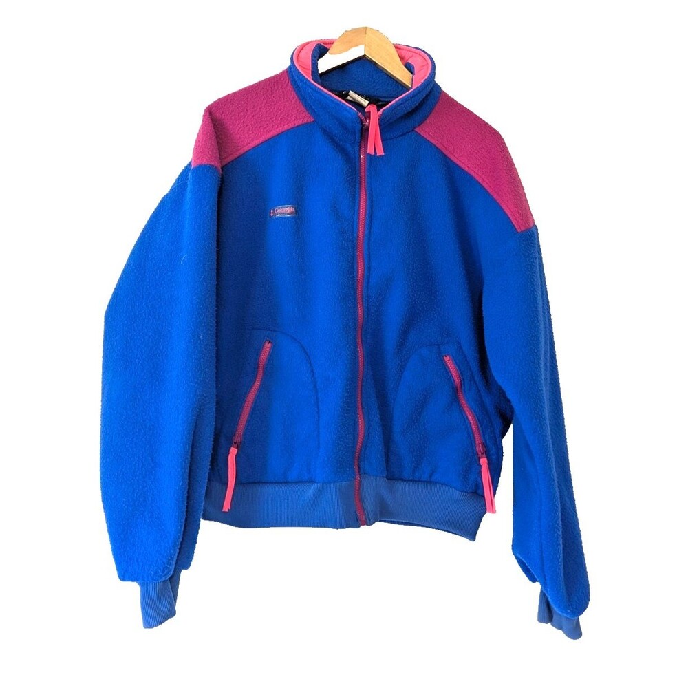 Vintage 90's Columbia Sportswear Fleece Pullover Jacket Men's XL Blue/Red